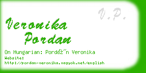 veronika pordan business card